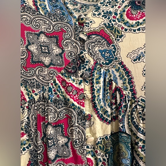 Umgee Paisley Boho Paisley Mini Dress 1X - Picture 4 of 6